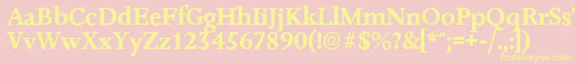 JessicaserialBold Font – Yellow Fonts on Pink Background