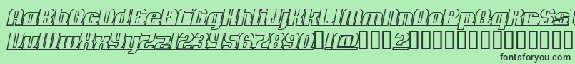 AddloopsOutline Font – Black Fonts on Green Background