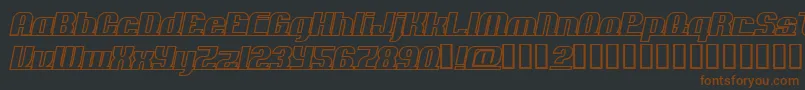 AddloopsOutline Font – Brown Fonts on Black Background