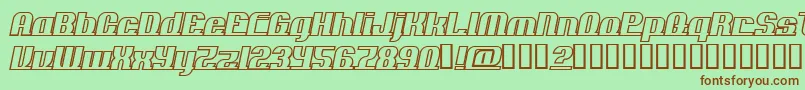 AddloopsOutline Font – Brown Fonts on Green Background