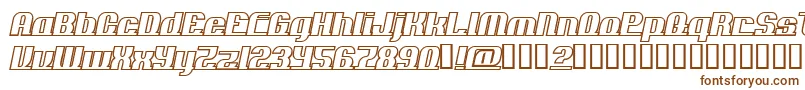 AddloopsOutline Font – Brown Fonts on White Background