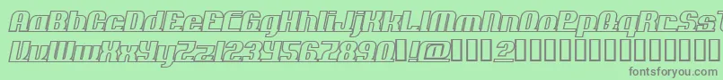 AddloopsOutline Font – Gray Fonts on Green Background