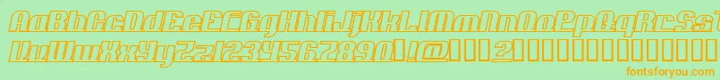 AddloopsOutline Font – Orange Fonts on Green Background