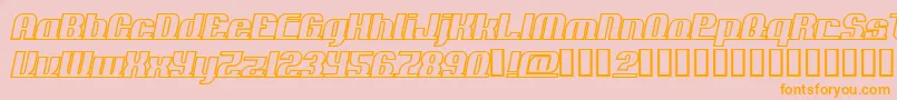 AddloopsOutline Font – Orange Fonts on Pink Background