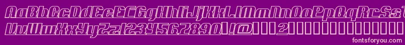 AddloopsOutline Font – Pink Fonts on Purple Background