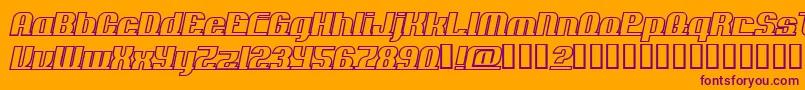 AddloopsOutline Font – Purple Fonts on Orange Background