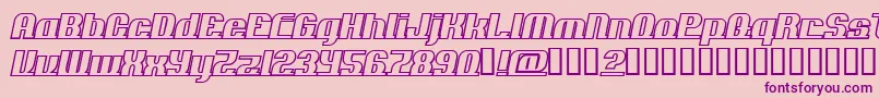 AddloopsOutline Font – Purple Fonts on Pink Background