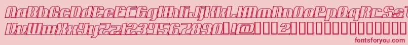 AddloopsOutline Font – Red Fonts on Pink Background