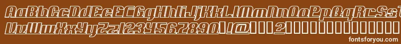 AddloopsOutline Font – White Fonts on Brown Background