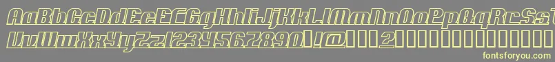 AddloopsOutline Font – Yellow Fonts on Gray Background