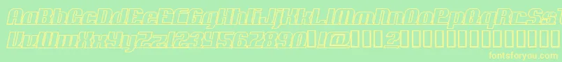 AddloopsOutline Font – Yellow Fonts on Green Background