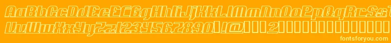 AddloopsOutline Font – Yellow Fonts on Orange Background