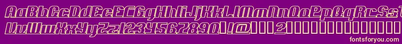 AddloopsOutline Font – Yellow Fonts on Purple Background