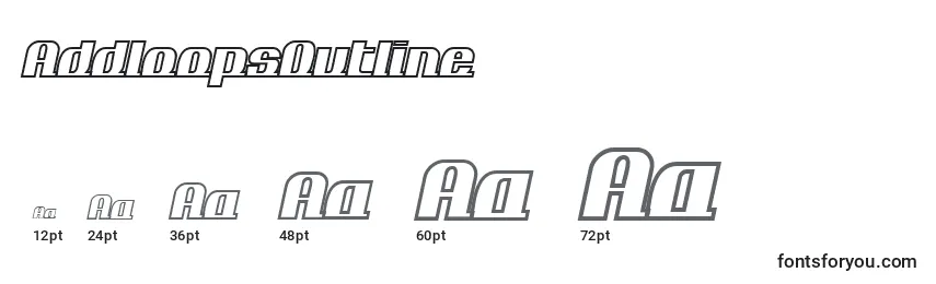 Größen der Schriftart AddloopsOutline