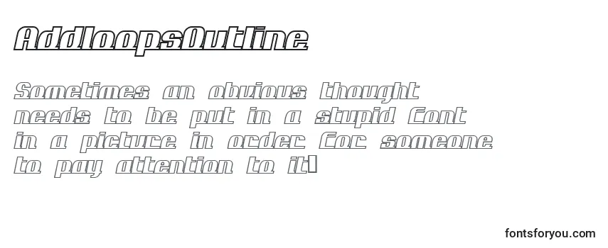 Шрифт AddloopsOutline