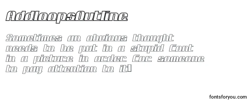 Reseña de la fuente AddloopsOutline