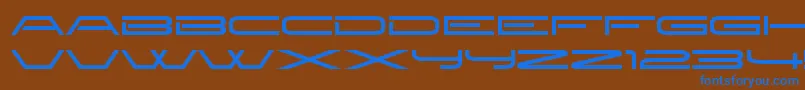 NewbrilliantRegular Font – Blue Fonts on Brown Background
