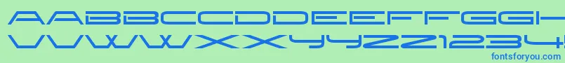 NewbrilliantRegular Font – Blue Fonts on Green Background