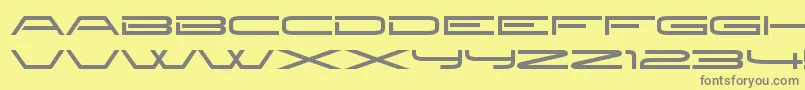 NewbrilliantRegular Font – Gray Fonts on Yellow Background