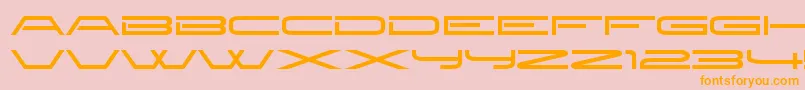 NewbrilliantRegular Font – Orange Fonts on Pink Background