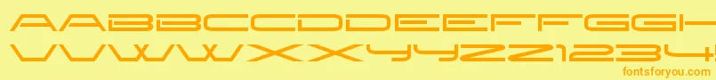 NewbrilliantRegular Font – Orange Fonts on Yellow Background