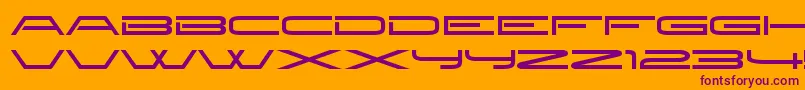 NewbrilliantRegular Font – Purple Fonts on Orange Background
