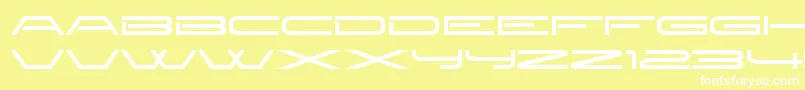 NewbrilliantRegular Font – White Fonts on Yellow Background