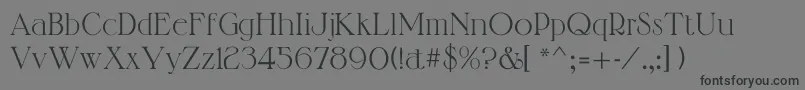 フォントManquiscp – 黒い文字の灰色の背景