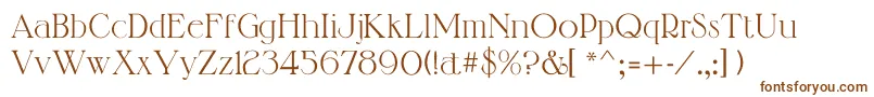 Manquiscp-fontti – ruskeat fontit valkoisella taustalla