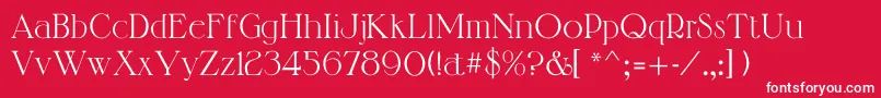 Manquiscp Font – White Fonts on Red Background