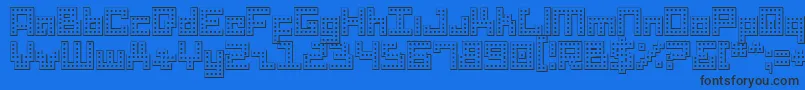 Шрифт Drido – чёрные шрифты на синем фоне