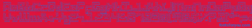 Drido Font – Blue Fonts on Red Background