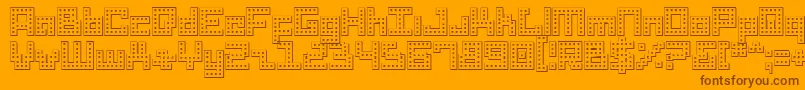 Drido Font – Brown Fonts on Orange Background