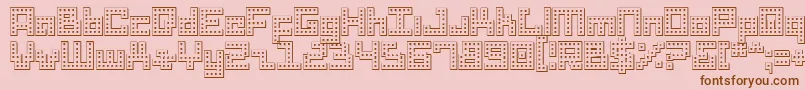 Шрифт Drido – коричневые шрифты на розовом фоне