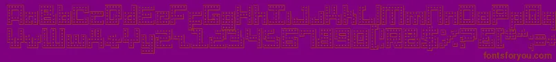 Drido-Schriftart – Braune Schriften auf violettem Hintergrund
