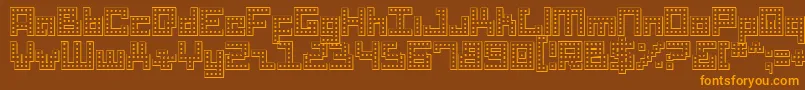 Шрифт Drido – оранжевые шрифты на коричневом фоне