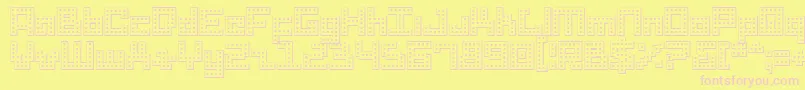 Drido Font – Pink Fonts on Yellow Background