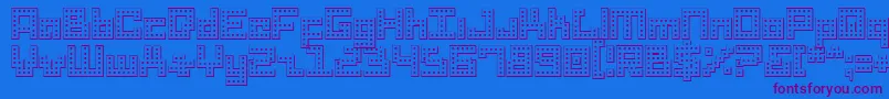 Drido Font – Purple Fonts on Blue Background