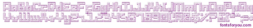 Drido-fontti – violetit fontit valkoisella taustalla