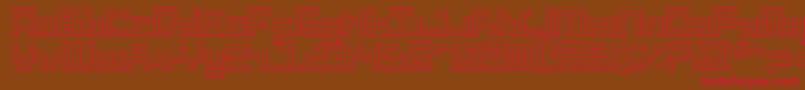Drido-fontti – punaiset fontit ruskealla taustalla