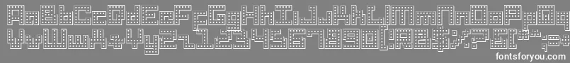 Drido Font – White Fonts on Gray Background
