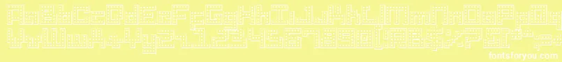 Шрифт Drido – белые шрифты на жёлтом фоне