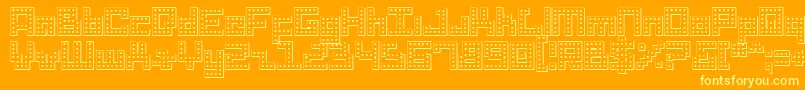 Drido Font – Yellow Fonts on Orange Background