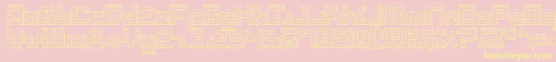 Шрифт Drido – жёлтые шрифты на розовом фоне