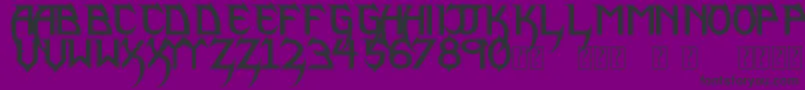 Шрифт PhantomLordLite – чёрные шрифты на фиолетовом фоне