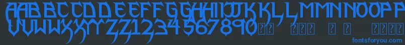 PhantomLordLite Font – Blue Fonts on Black Background