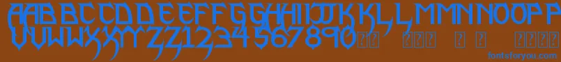 PhantomLordLite Font – Blue Fonts on Brown Background