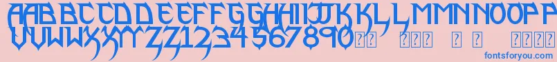 PhantomLordLite Font – Blue Fonts on Pink Background