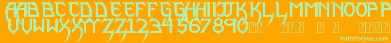 PhantomLordLite Font – Green Fonts on Orange Background