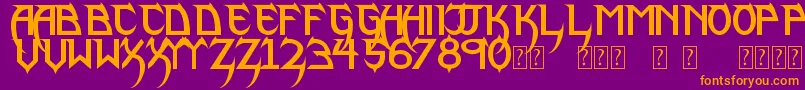 PhantomLordLite Font – Orange Fonts on Purple Background